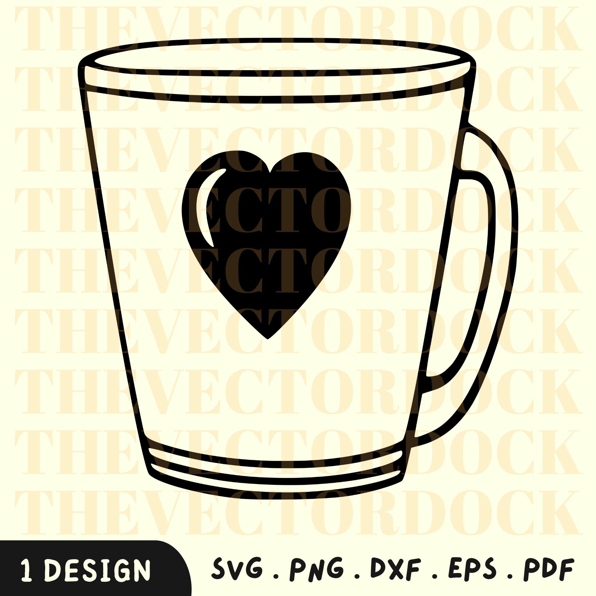 I love coffee, mug clipart image, gift for coffee lover - free svg file for  members - SVG Heart