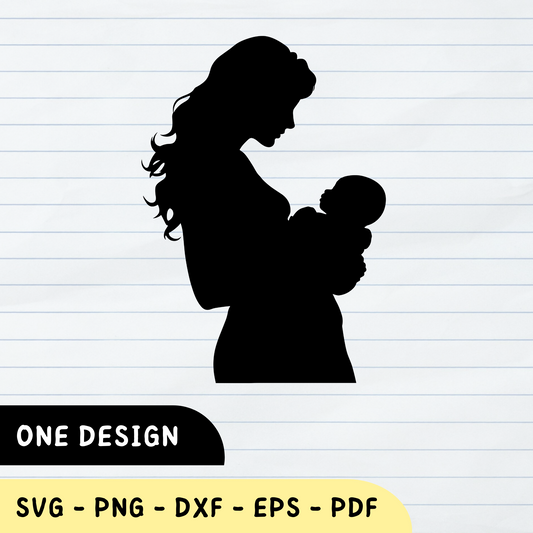 mom and baby svg