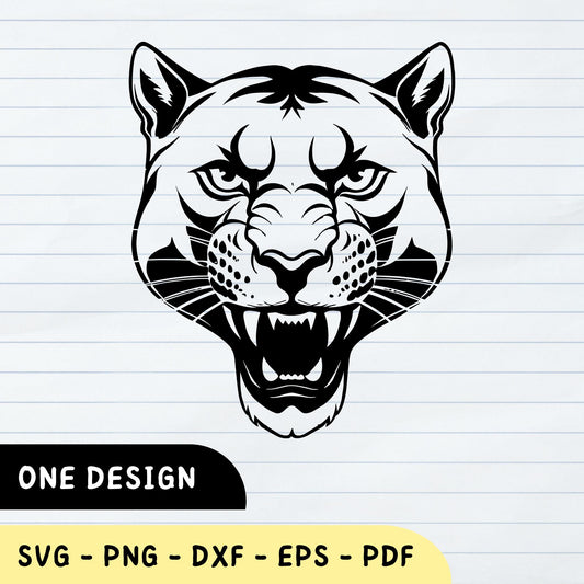 Panther Face Logo Design