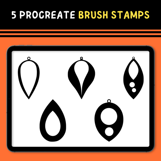 Earrings Procreate Brush Stamp Bundle, Earrings Brush Stamps, Earrings Procreate Stamps