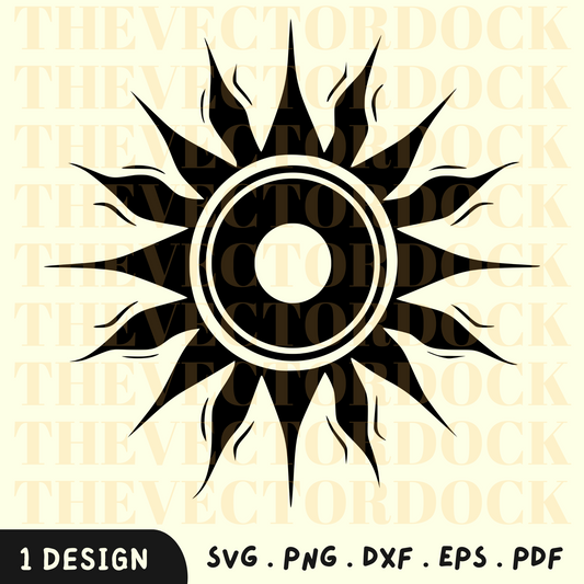 Soleil PNG Design, Sun SVG, Sun, Sun Vector, Sunshine, Sun pour HTV, Sun Vector