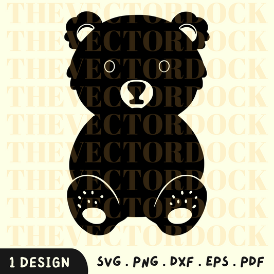 Bear SVG, Bea PNG, Bear SVG, Bear Design para corte por láser, Bear Vector 1