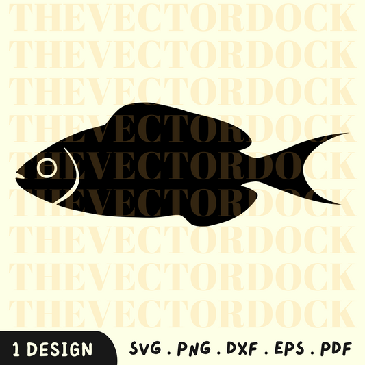 Fisch SVG Design, Fisch PNG, Fisch für HTV, Fisch Vektor 1