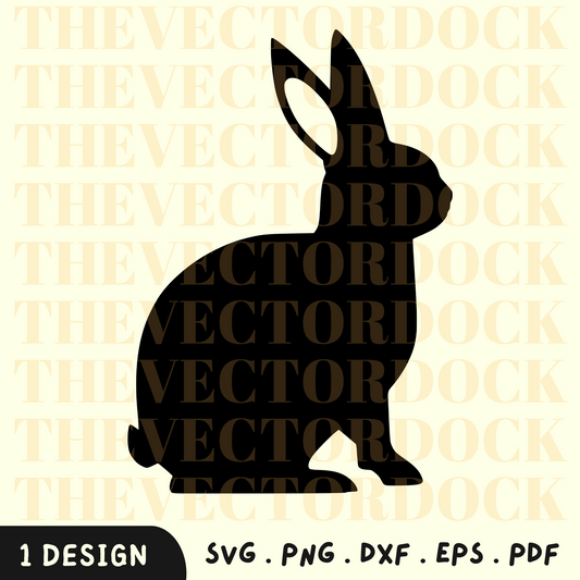 Rabbit SVG Design, Rabbit SVG, Rabbit Silhouette, Rabbit PNG, Rabbit, Rabbit Vector