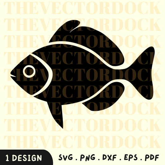 Fish SVG Design, Fish PNG, Ocean SVG, Fish Vector