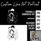 Custom Line Art Portrait SVG