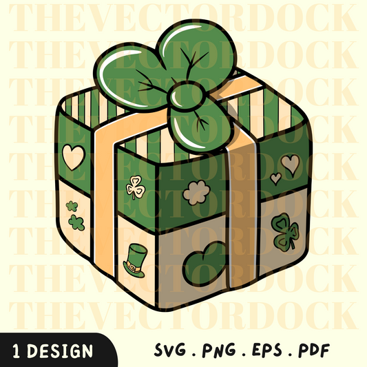 Cadeau de la Saint-Patrick SVG Design, Cadeau de la Saint-Patrick SVG, Fête de la Saint-Patrick, Vecteur cadeau de la Saint-Patrick