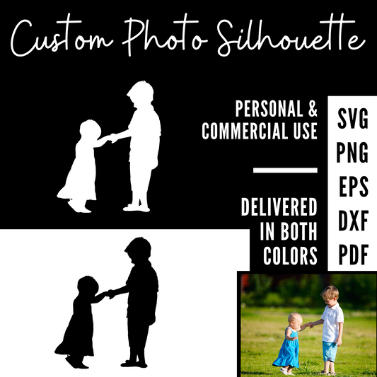 Benutzerdefinierte Foto Silhouette SVG
