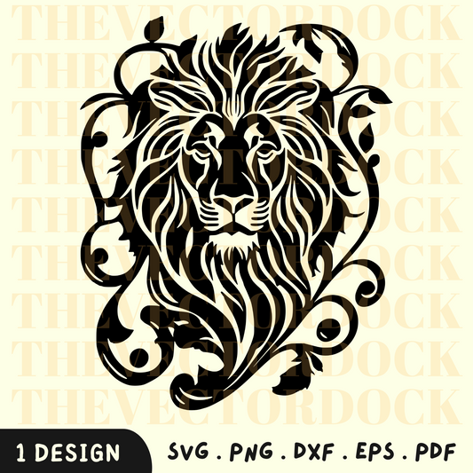 Löwe SVG Design, Löwe Design, Löwe PNG, Dschungel SVG, Löwe SVG, Löwe Vektor 1